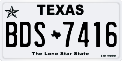 TX license plate BDS7416