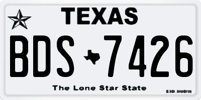 TX license plate BDS7426