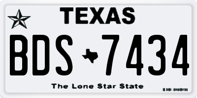 TX license plate BDS7434