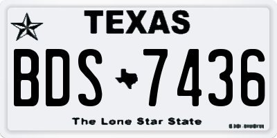 TX license plate BDS7436