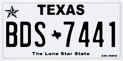 TX license plate BDS7441