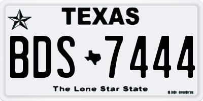 TX license plate BDS7444