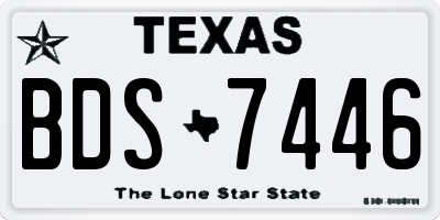 TX license plate BDS7446