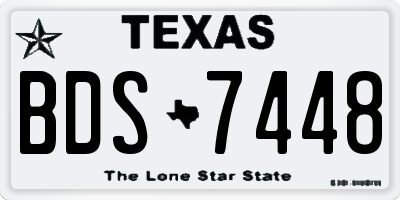 TX license plate BDS7448