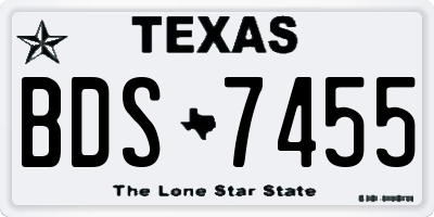 TX license plate BDS7455