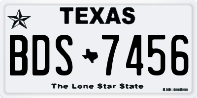 TX license plate BDS7456