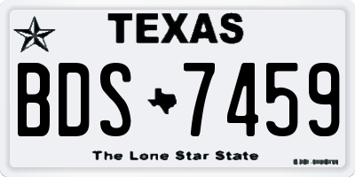 TX license plate BDS7459