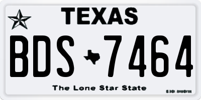 TX license plate BDS7464