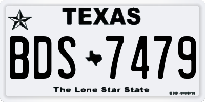 TX license plate BDS7479
