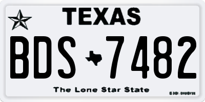 TX license plate BDS7482