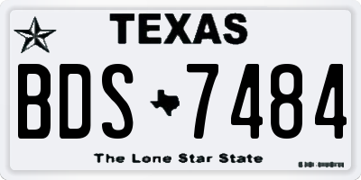 TX license plate BDS7484