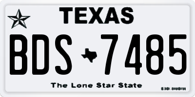 TX license plate BDS7485