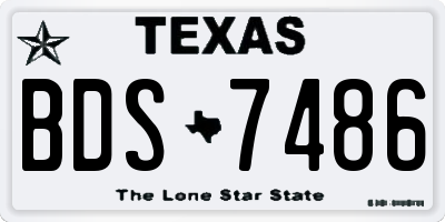 TX license plate BDS7486