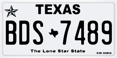 TX license plate BDS7489