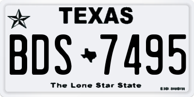 TX license plate BDS7495