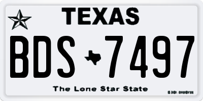 TX license plate BDS7497