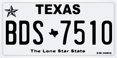 TX license plate BDS7510
