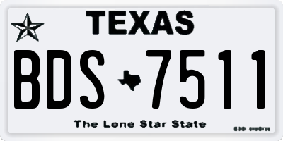 TX license plate BDS7511
