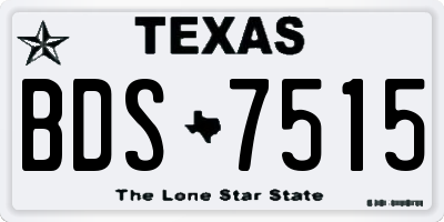 TX license plate BDS7515