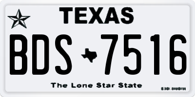TX license plate BDS7516