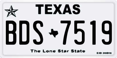 TX license plate BDS7519