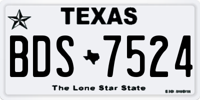 TX license plate BDS7524
