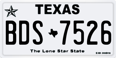TX license plate BDS7526