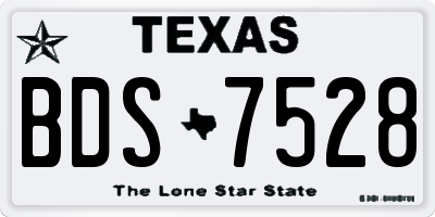 TX license plate BDS7528