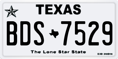 TX license plate BDS7529
