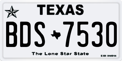 TX license plate BDS7530