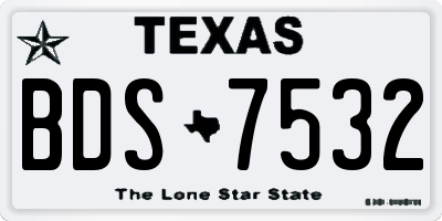 TX license plate BDS7532