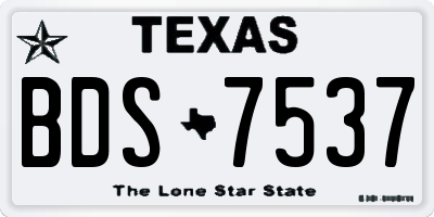 TX license plate BDS7537
