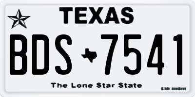 TX license plate BDS7541