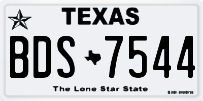 TX license plate BDS7544