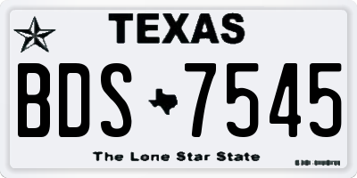 TX license plate BDS7545