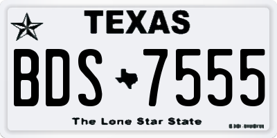 TX license plate BDS7555