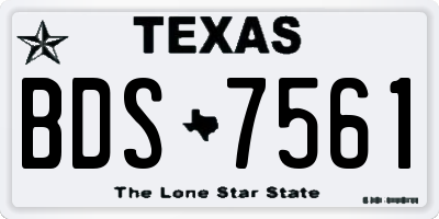 TX license plate BDS7561
