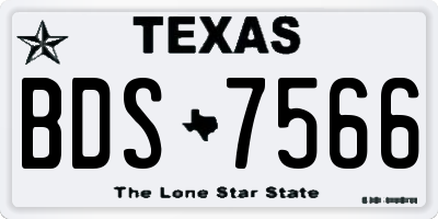 TX license plate BDS7566