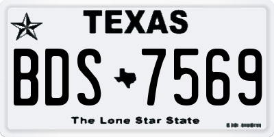 TX license plate BDS7569