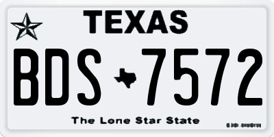TX license plate BDS7572