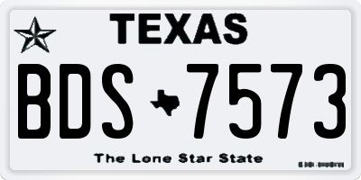 TX license plate BDS7573