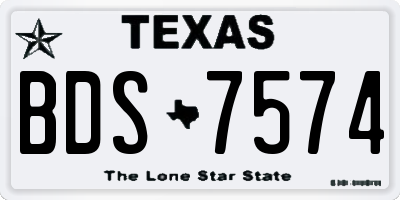 TX license plate BDS7574