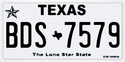 TX license plate BDS7579