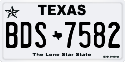 TX license plate BDS7582