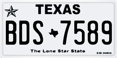 TX license plate BDS7589
