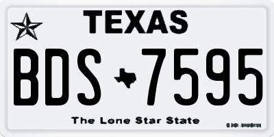 TX license plate BDS7595