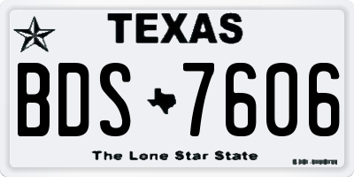 TX license plate BDS7606
