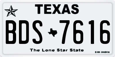 TX license plate BDS7616
