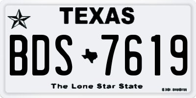 TX license plate BDS7619