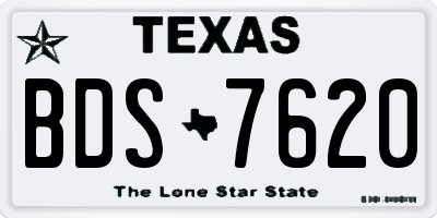TX license plate BDS7620